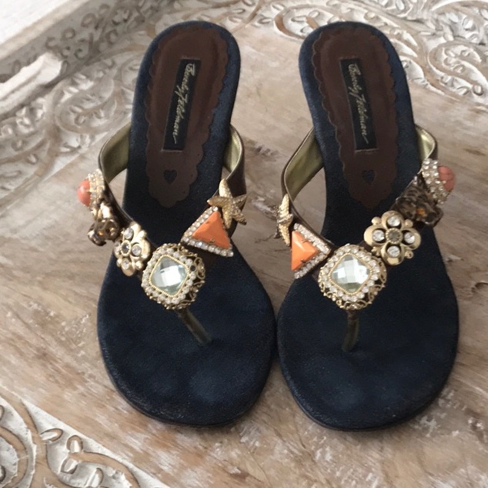 Beverly Feldman Fiona Jeweled thong/sandal